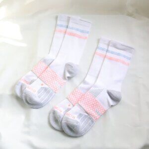 Bombas Performance Tennis Calf Socks 2 Pack White Size L